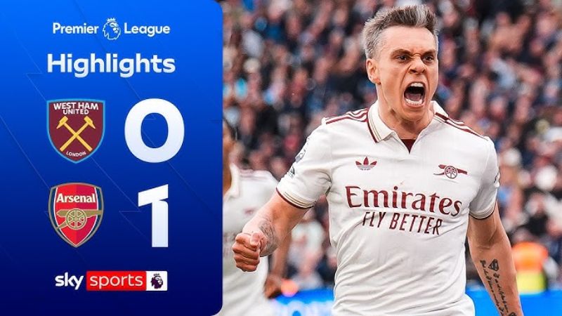 West Ham 0-1 Arsenal: Arsenal tiến sát chức vô địch Ngoại hạng Anh 2025/26